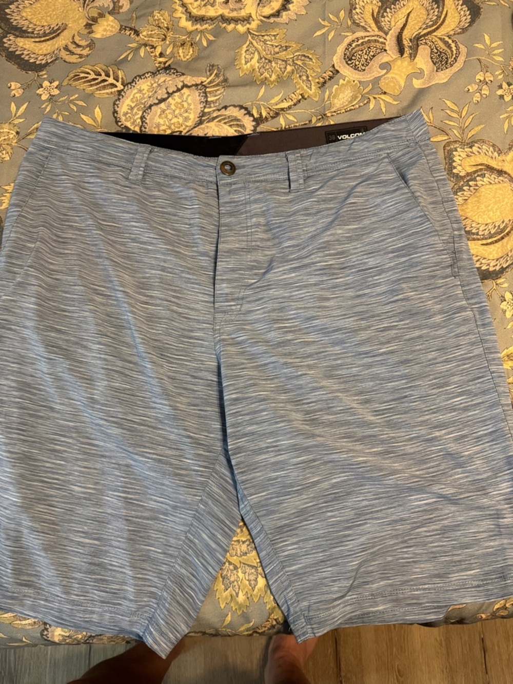 Volcom Heathered Light Blue Men's Casual Shorts